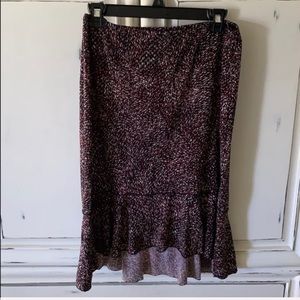 NWOT Hi-Lo Hemline Elastic Waist Skirt Size Small